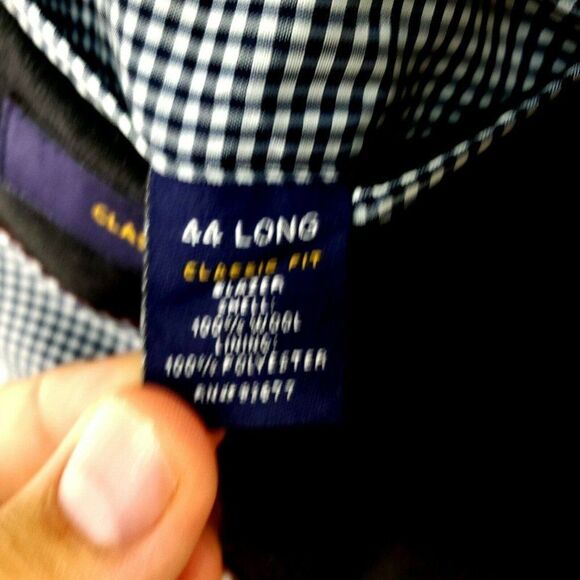 Stafford 44L 2 Silver Button Gray Wool Blazer Spor - Picture 8 of 10